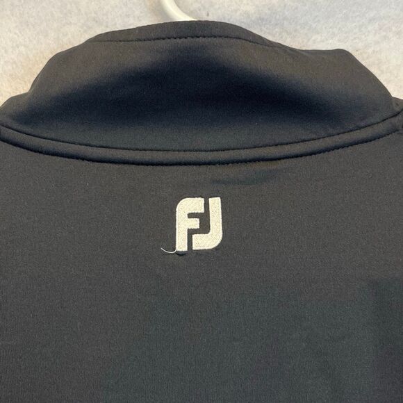 FOOTJOY Women’s 1/4 Zip Pullover Large Black White Stripes Stretch Mock Neck - Picture 11 of 12